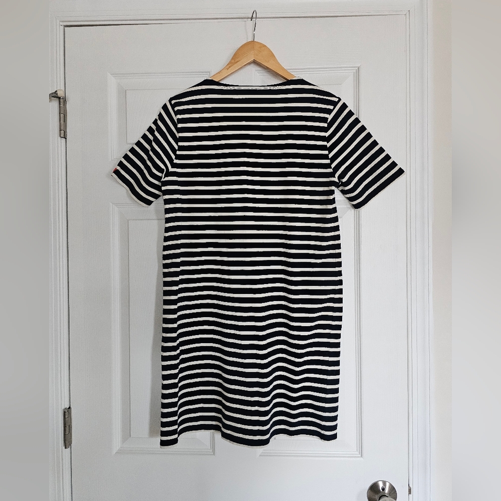 Kule - Stripe Tee Dress Navy/Cream Size Small - Picture 4 of 8